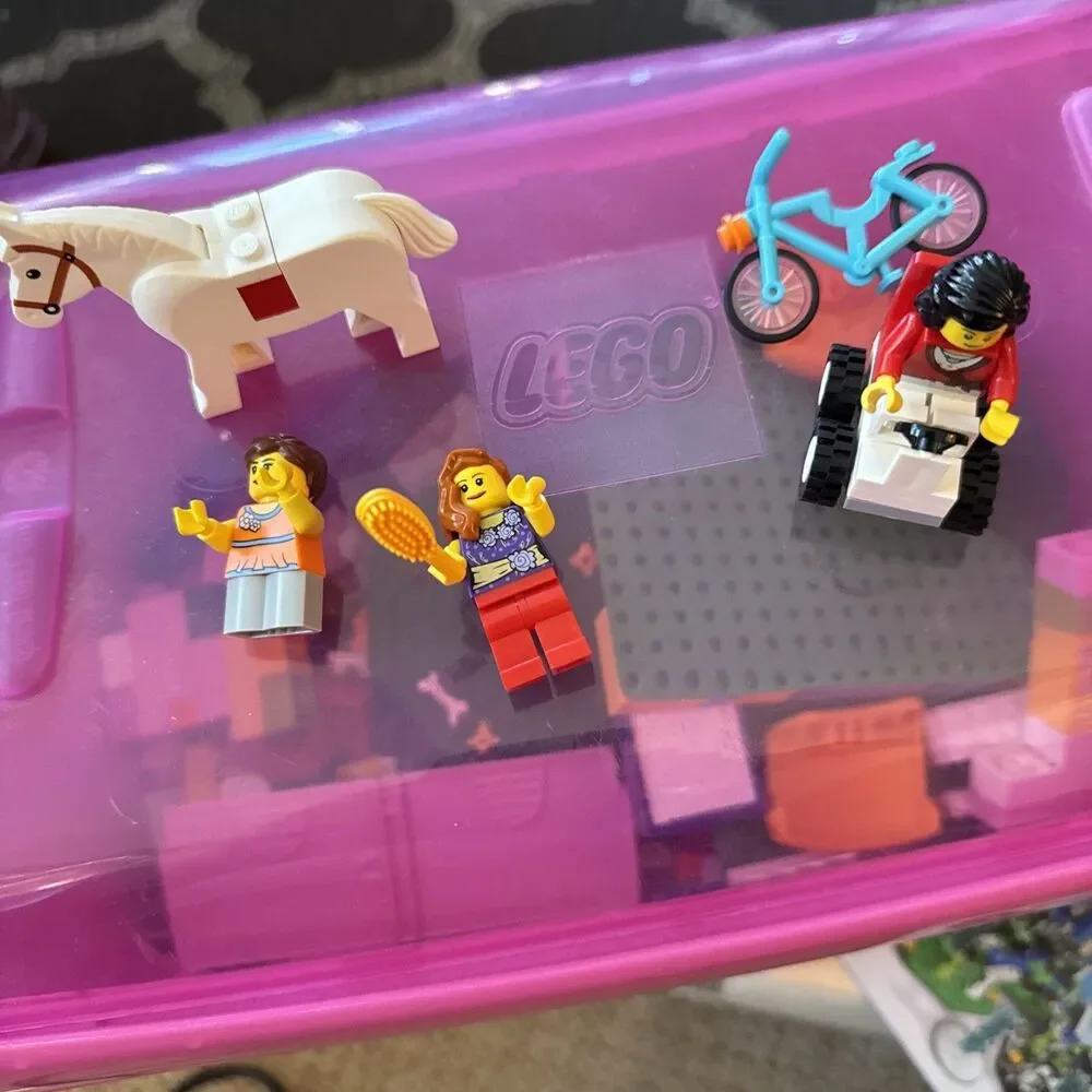 LEGO Bricks and more: Large Pink Brick Box (5560) Not Sorted Not Counted